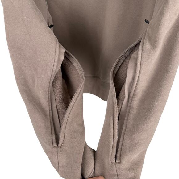 AthletaxAliciaKeys Tan Retroplush Revive Drawstring Pullover Hoodie Sweatshirt-L - Picture 3 of 6